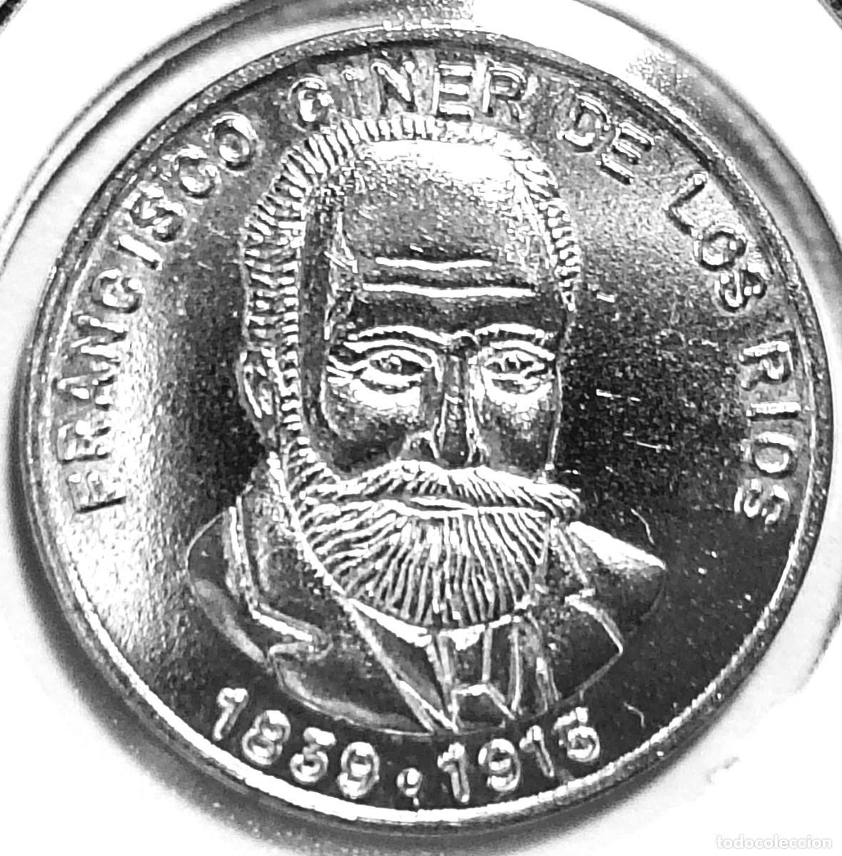 Medallas hist&oacute;ricas: ESPA&Ntilde;A - MEDALLA MALAGA 1995 - FRANCISCO GINER DE LOS RIOS - A - 3,80 GR. PLATA 0,925 - DIAMETRO 22