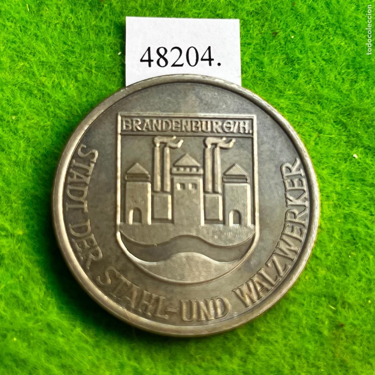 Medallas hist&oacute;ricas: Medalla Alemania comunista, Brandenburg an der Havel, Ciudad de acer&iacute;as y trenes laminaci&oacute;n DDR, RDA