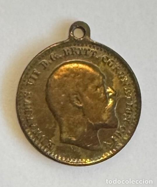 Medallas hist&oacute;ricas: Medalla/Colgante &Eacute;poca Eduardiana (1909) - R&eacute;plica Soberano de Oro de Eduardo VII