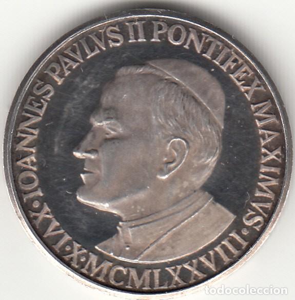 Medallas hist&oacute;ricas: MEDALLA 1978: JUAN PABLO II PONTIFEX MAXIMVS / PLATA