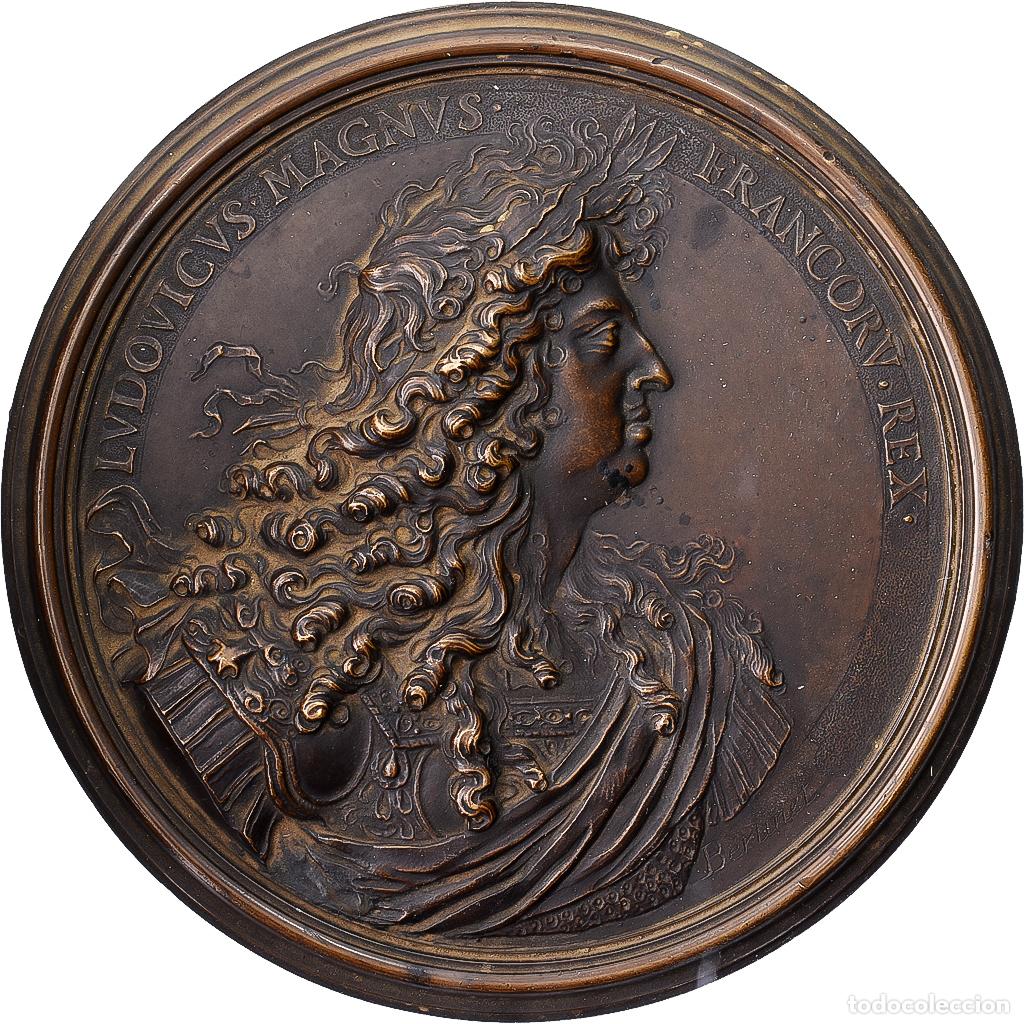 Medallas hist&oacute;ricas: [#1214919] Francia, medalla, Louis XIV, Louis XIV, Bible, Psaume 101, 1679, Bronce