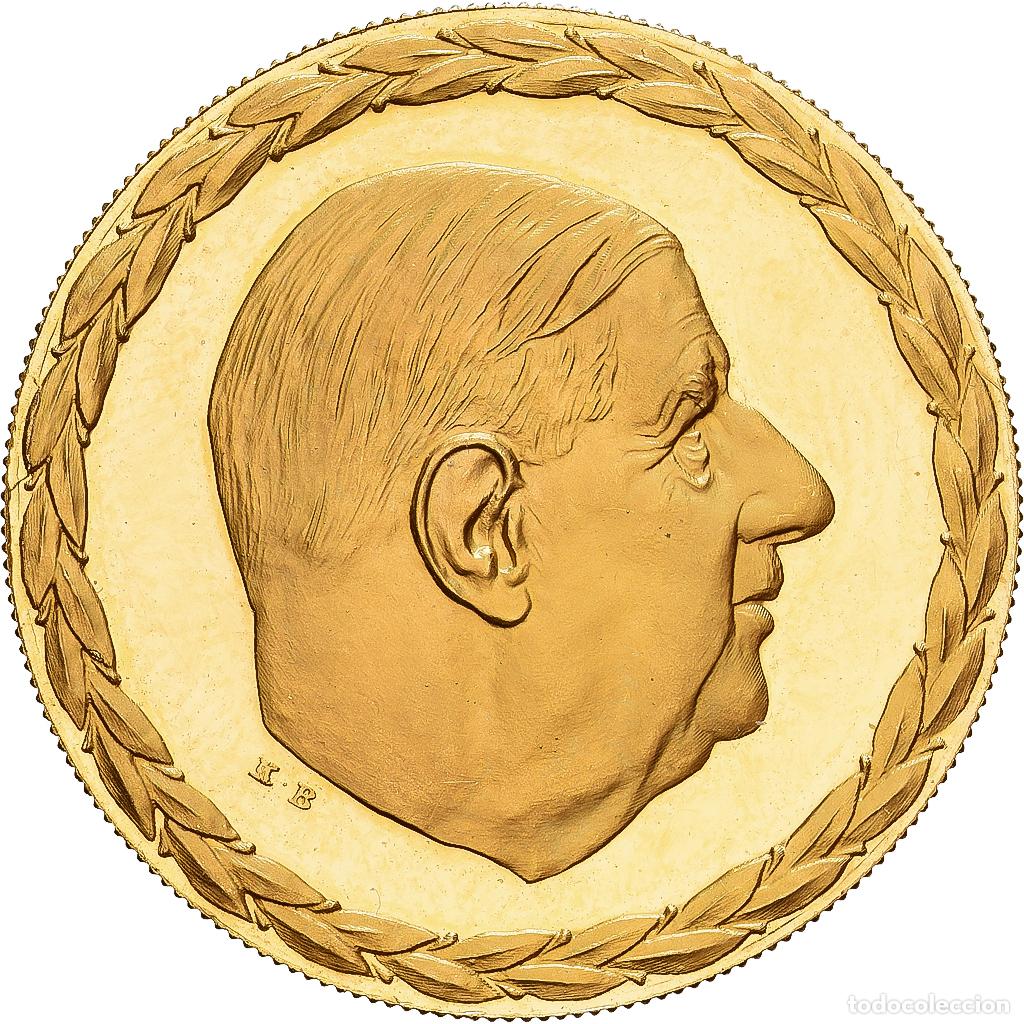 Medallas hist&oacute;ricas: [#1215150] Francia, medalla, Charles De Gaulle, 1970, Oro, MDP, SC