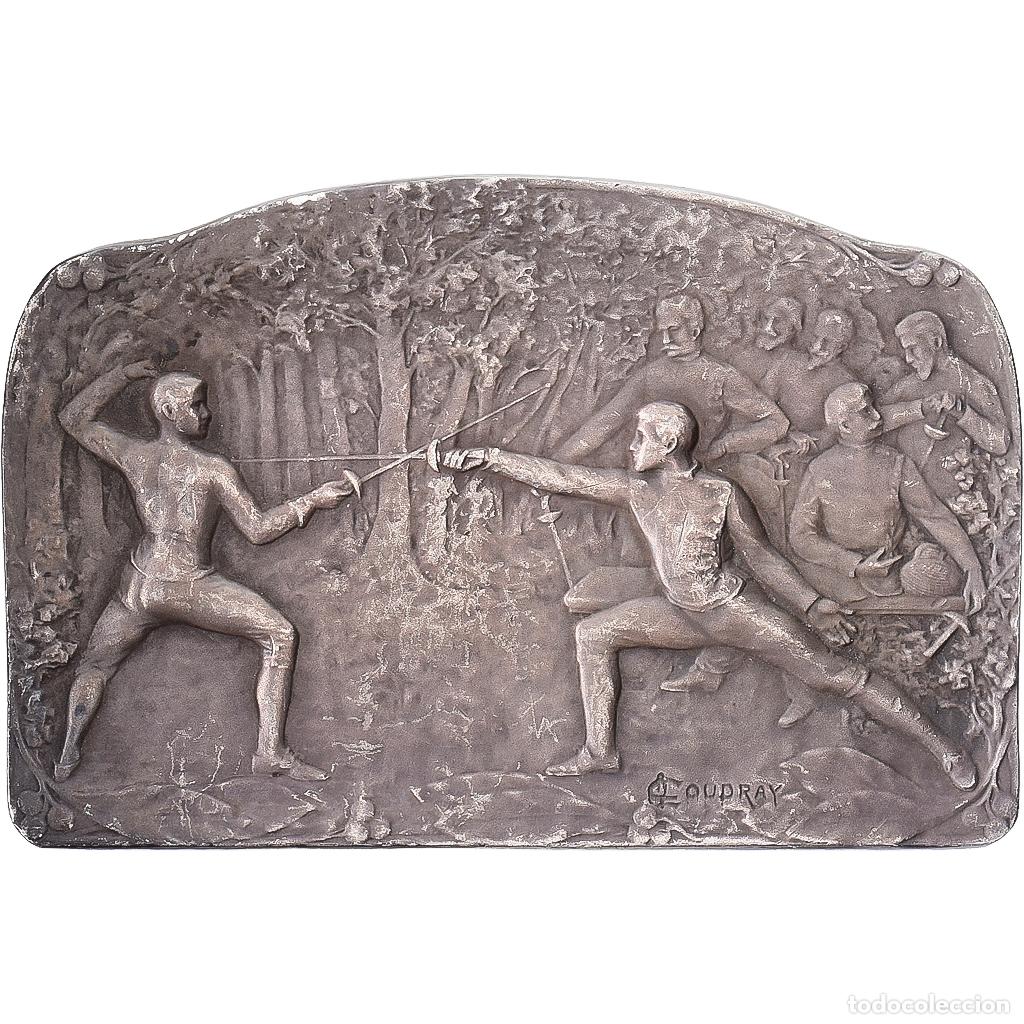 Medallas hist&oacute;ricas: [#1214997] Francia, medalla, Armes et Sports &agrave; l'Escrime Scolaire, Plata, Coudray, MBC+