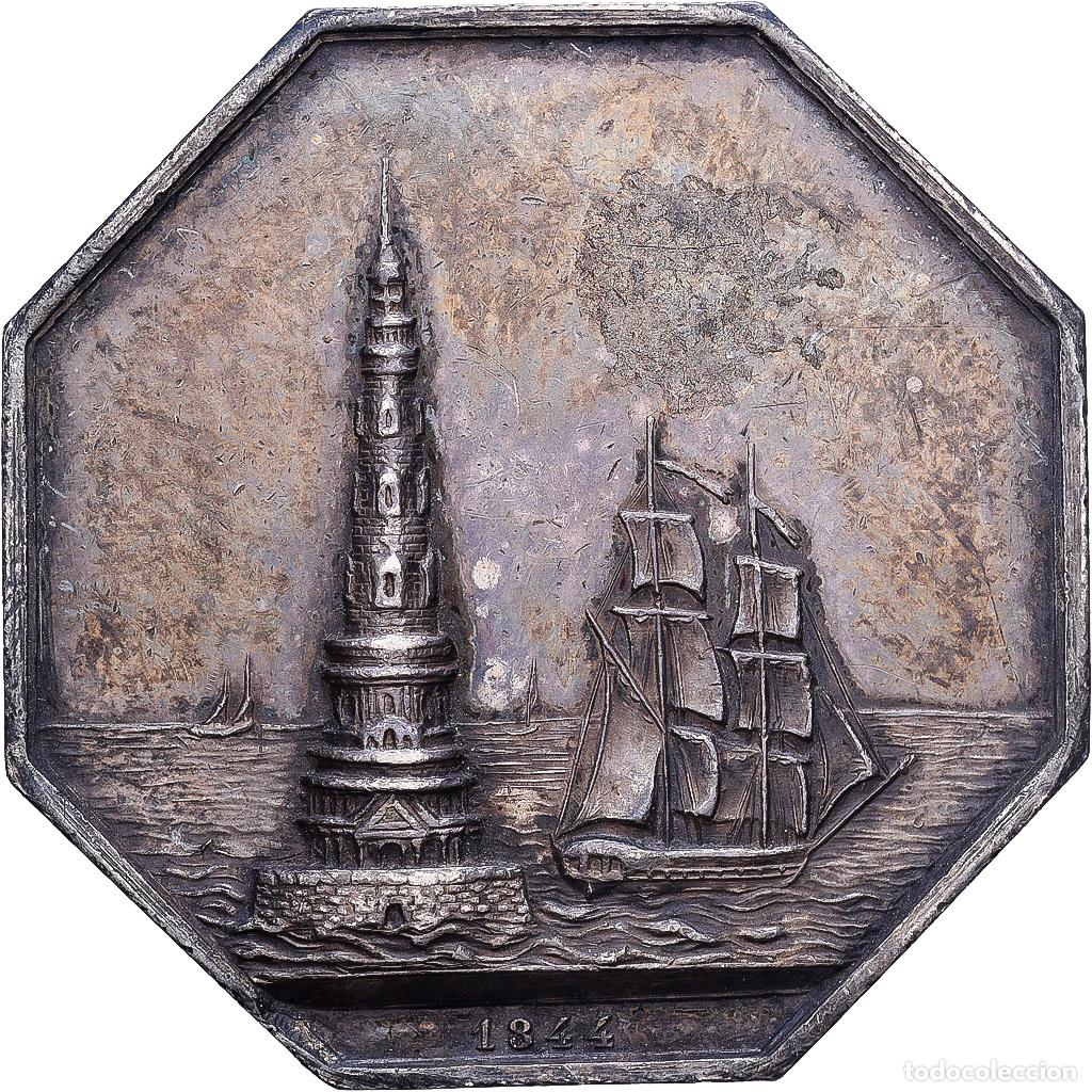 Medallas hist&oacute;ricas: [#1215128] Francia, zeton, Assurances maritimes de Gironde, 1844, Plata, MBC+
