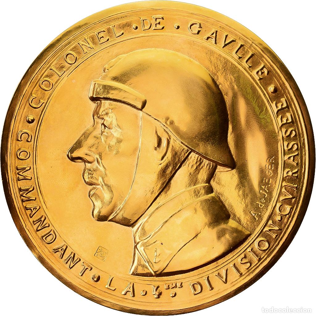 Medallas hist&oacute;ricas: [#1215039] Francia, medalla, Commandant de la 4&egrave; division cuirass&eacute;e, Bronce, De Jaeger