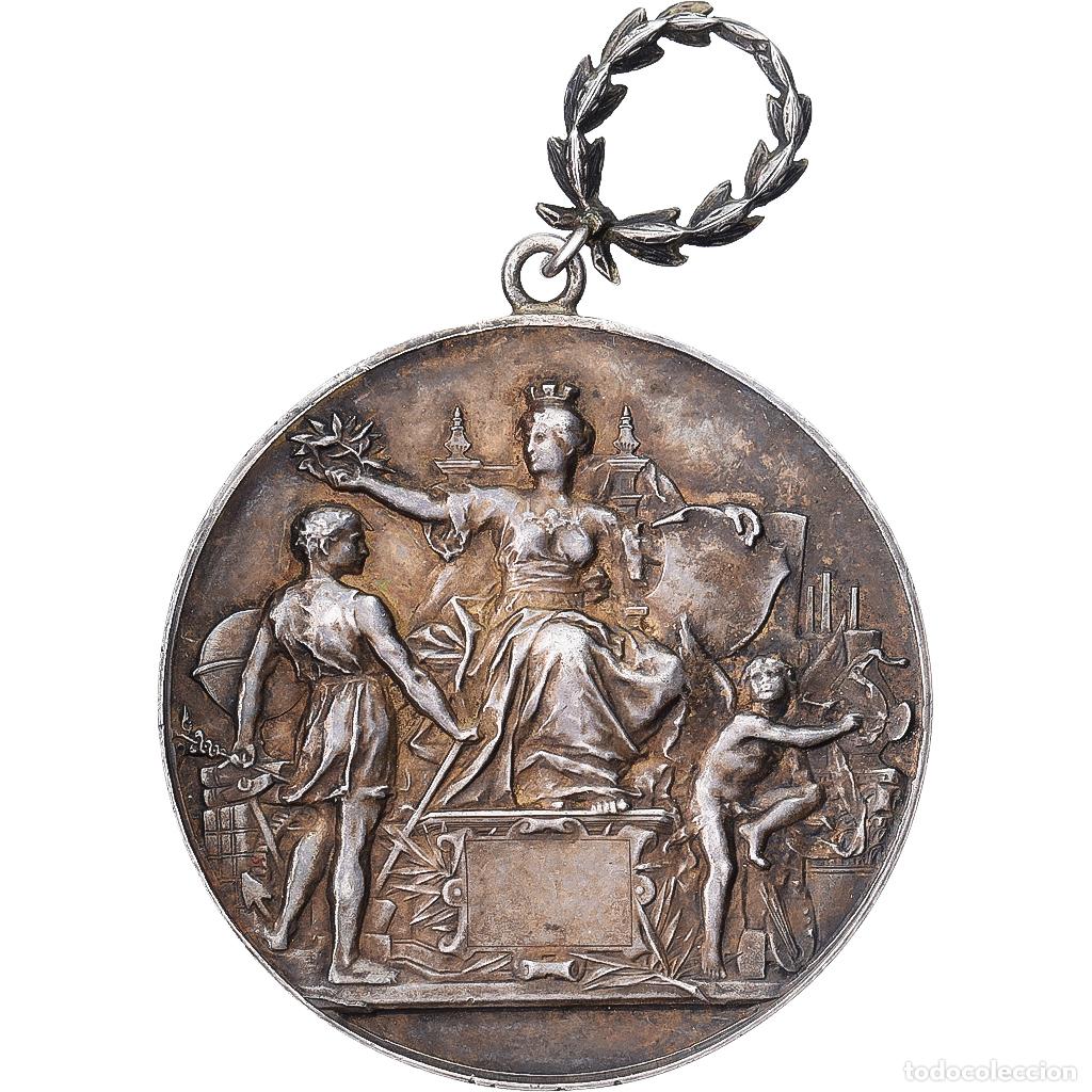 Medallas hist&oacute;ricas: [#1214942] Francia, medalla, Exposition de Rennes, 1887, Plata, MBC