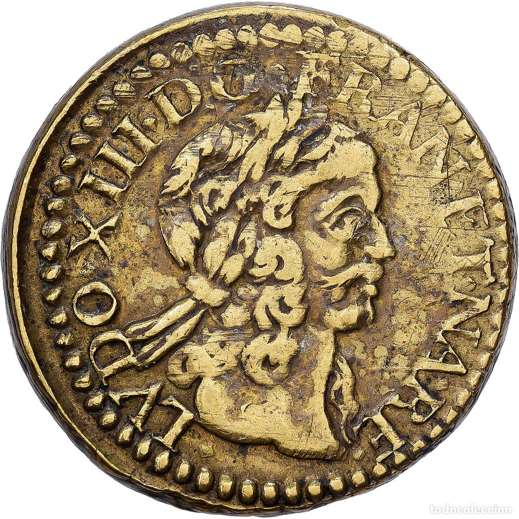 Medallas hist&oacute;ricas: [#1214688] Francia, Poids Mon&eacute;taire pour le Double Louis, Louis XIII, Lat&oacute;n, MBC+