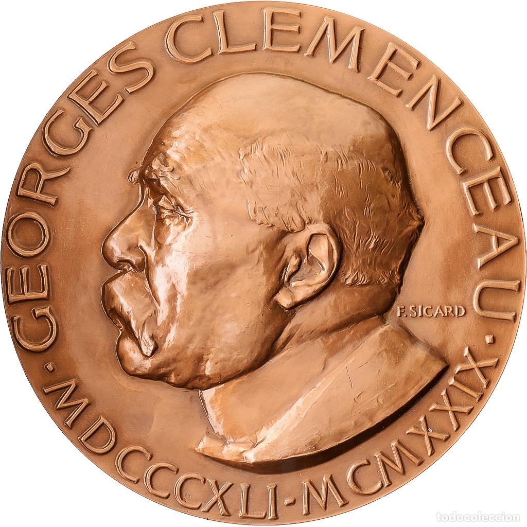 Medallas hist&oacute;ricas: [#1215000] Francia, medalla, Georges Clemenceau, 1975, Bronce, Sicard, EBC