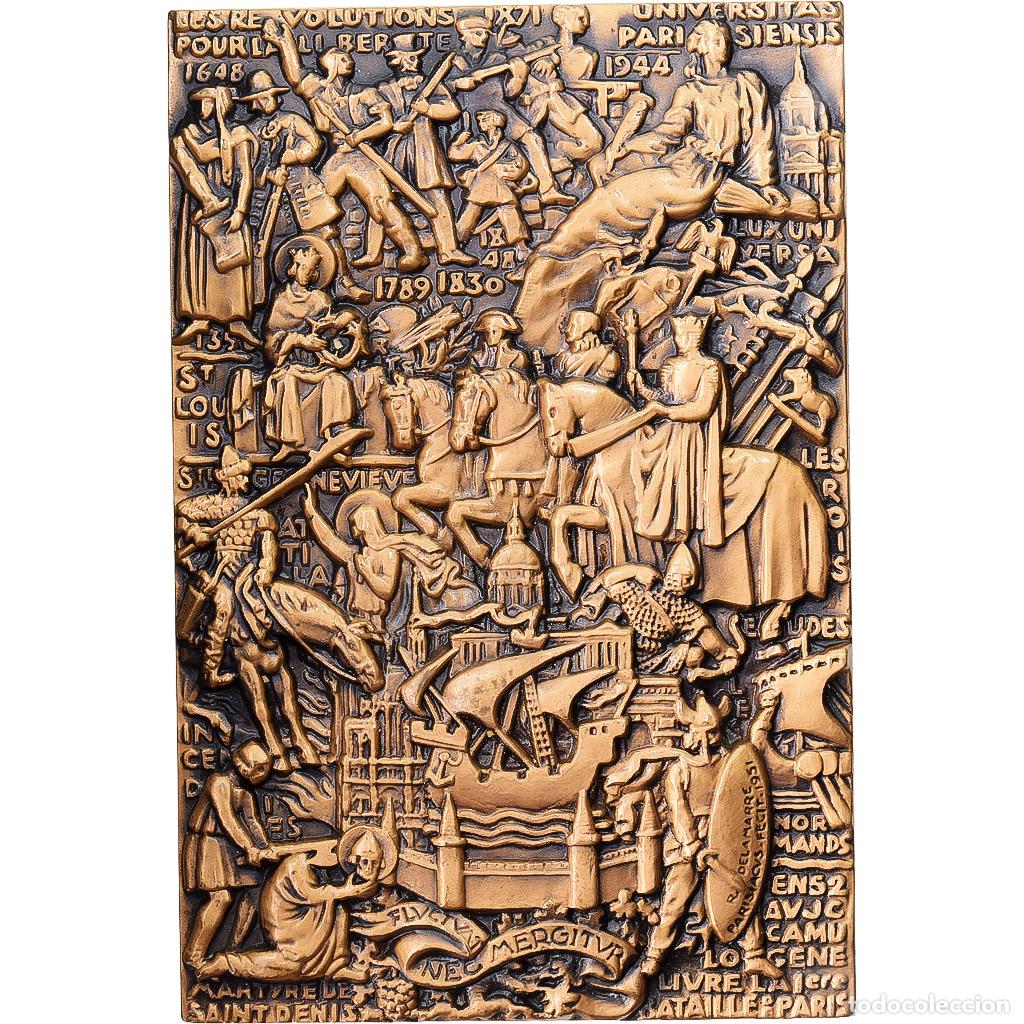 Medallas hist&oacute;ricas: [#1214995] Francia, medalla, Les R&eacute;volutions pour la Libert&eacute;, 1951, Bronce, Delamarre, SC