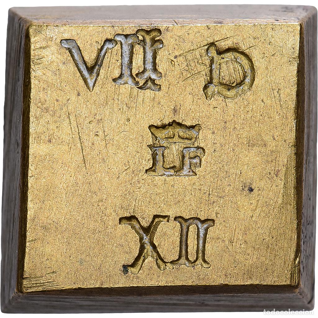 Medallas hist&oacute;ricas: [#1214747] Francia, Poids Mon&eacute;taire, Henri III &agrave; Louis XIV, Quart d'Ecu, Lat&oacute;n, EBC