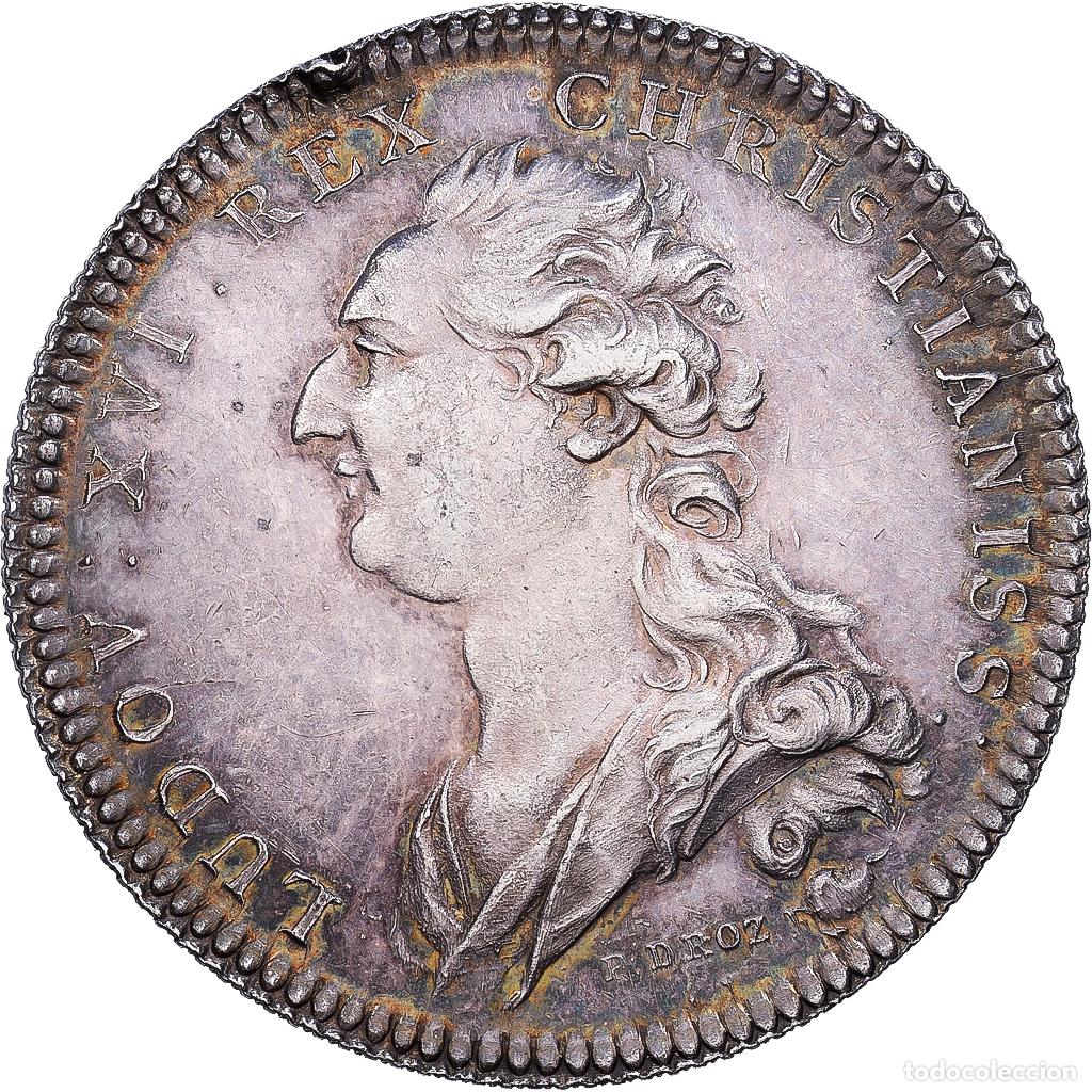 Medallas hist&oacute;ricas: [#1215175] Francia, Token, Louis XVI, Conseillers du Roi et Notaires, Droz, EBC, Plata