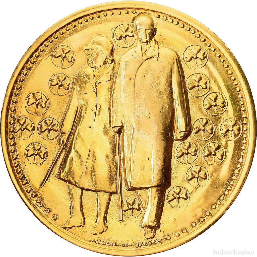 Medallas hist&oacute;ricas: [#1215043] Francia, medalla, De Gaulle, l'Appel du 18 juin, Bronce dorado, Jaeger, EBC