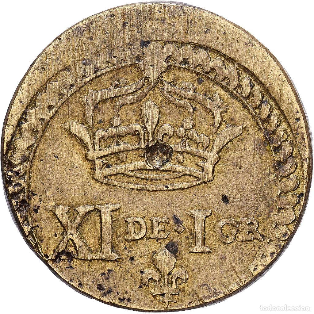 Medallas hist&oacute;ricas: [#1214702] Francia, Poids Mon&eacute;taire, Franc de Forme Circulaire, Henri III, Lat&oacute;n, MBC
