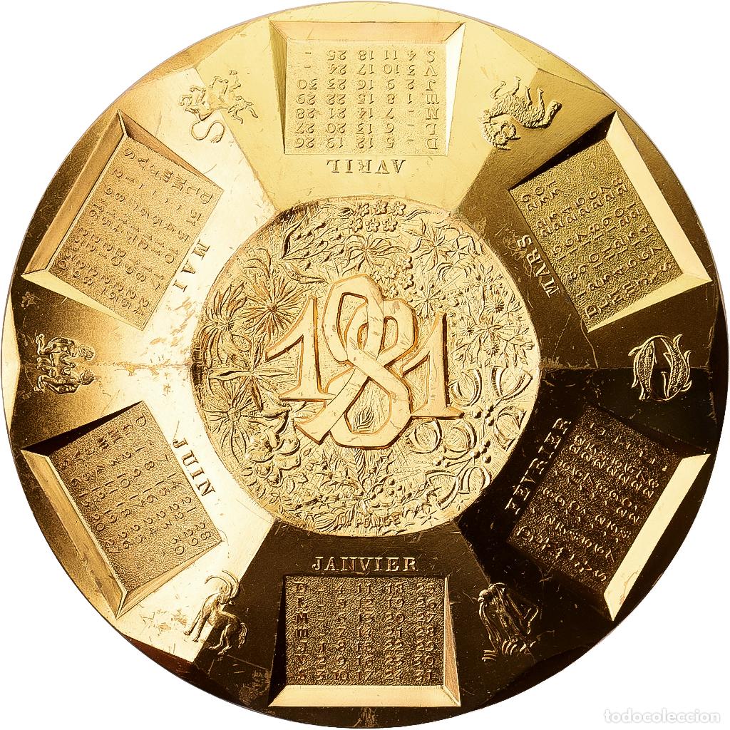Medallas hist&oacute;ricas: [#1215013] Francia, medalla, Calendrier, Sous les Signes du Zodiaque, 1981, Bronce, Ponce