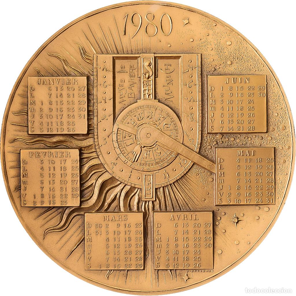 Medallas hist&oacute;ricas: [#1215012] Francia, medalla, Calendrier, Mus&eacute;e de Bavi&egrave;re, Munich, 1980, Bronce