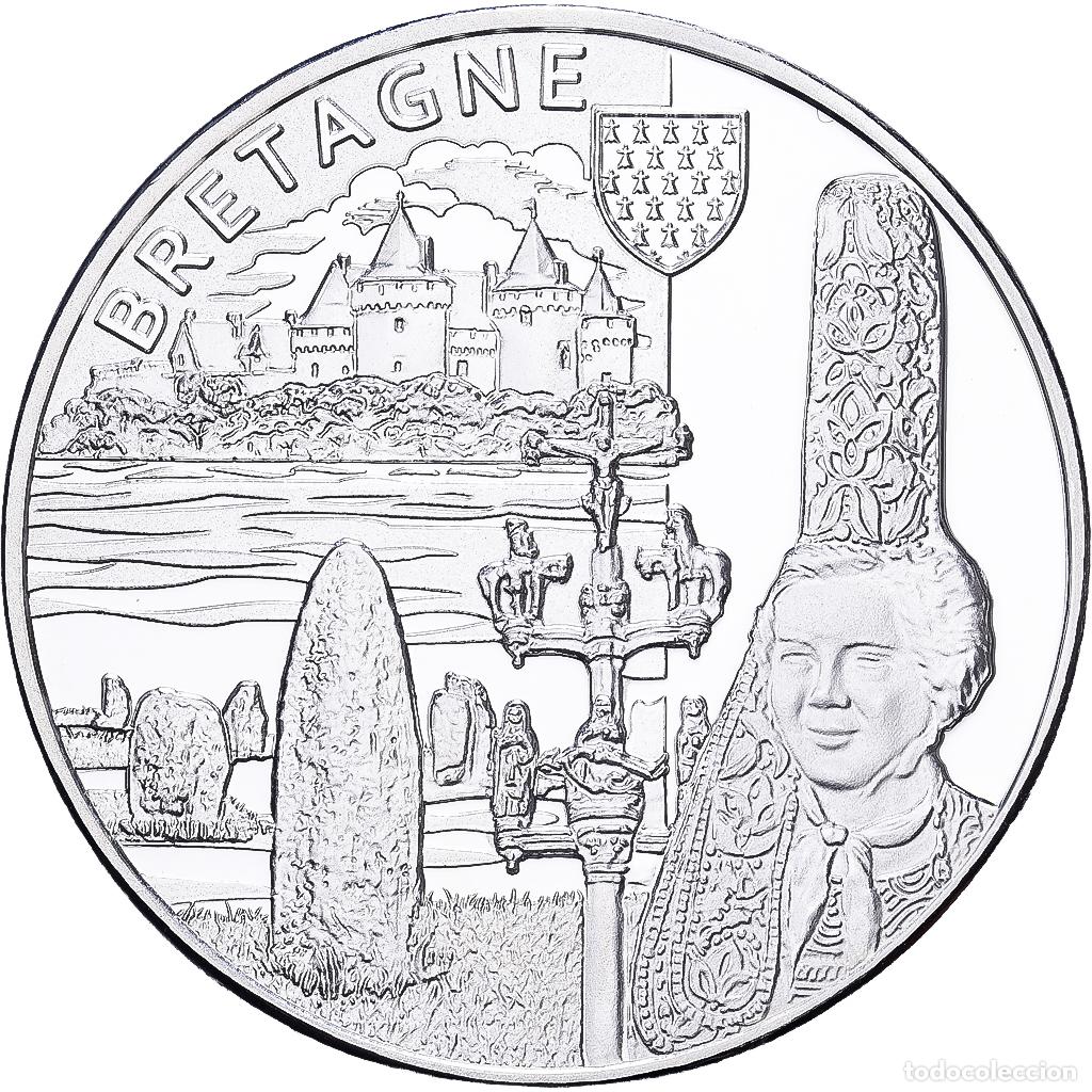 Medallas hist&oacute;ricas: [#1215138] Francia, medalla, Nos R&eacute;gions, Bretagne, Plata, FDC