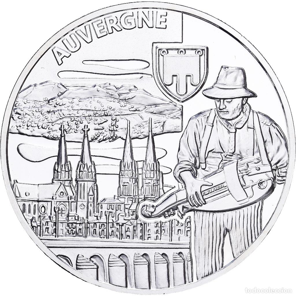 Medallas hist&oacute;ricas: [#1215145] Francia, medalla, R&eacute;gions de France, Auvergne, Plata, FDC