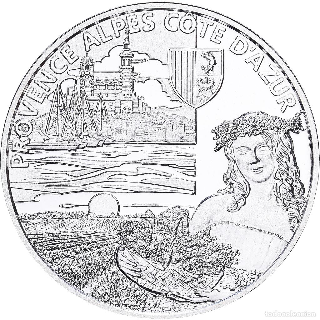Medallas hist&oacute;ricas: [#1215141] Francia, medalla, R&eacute;gions de France, Provence Alpes C&ocirc;te d'Azur, Plata, FDC