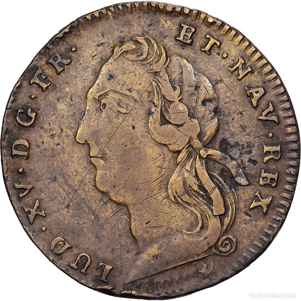 Medallas hist&oacute;ricas: [#1214576] Francia, zeton, Louis XV, Optimo Principi, 1744, Lat&oacute;n, BC+