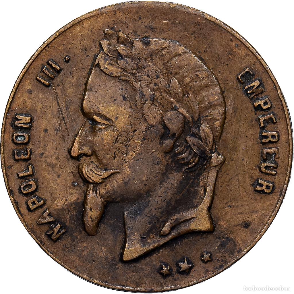 Medallas hist&oacute;ricas: [#1214595] Francia, zeton, Napol&eacute;on Ier, Napol&eacute;on III, Empereurs, Lat&oacute;n, BC+