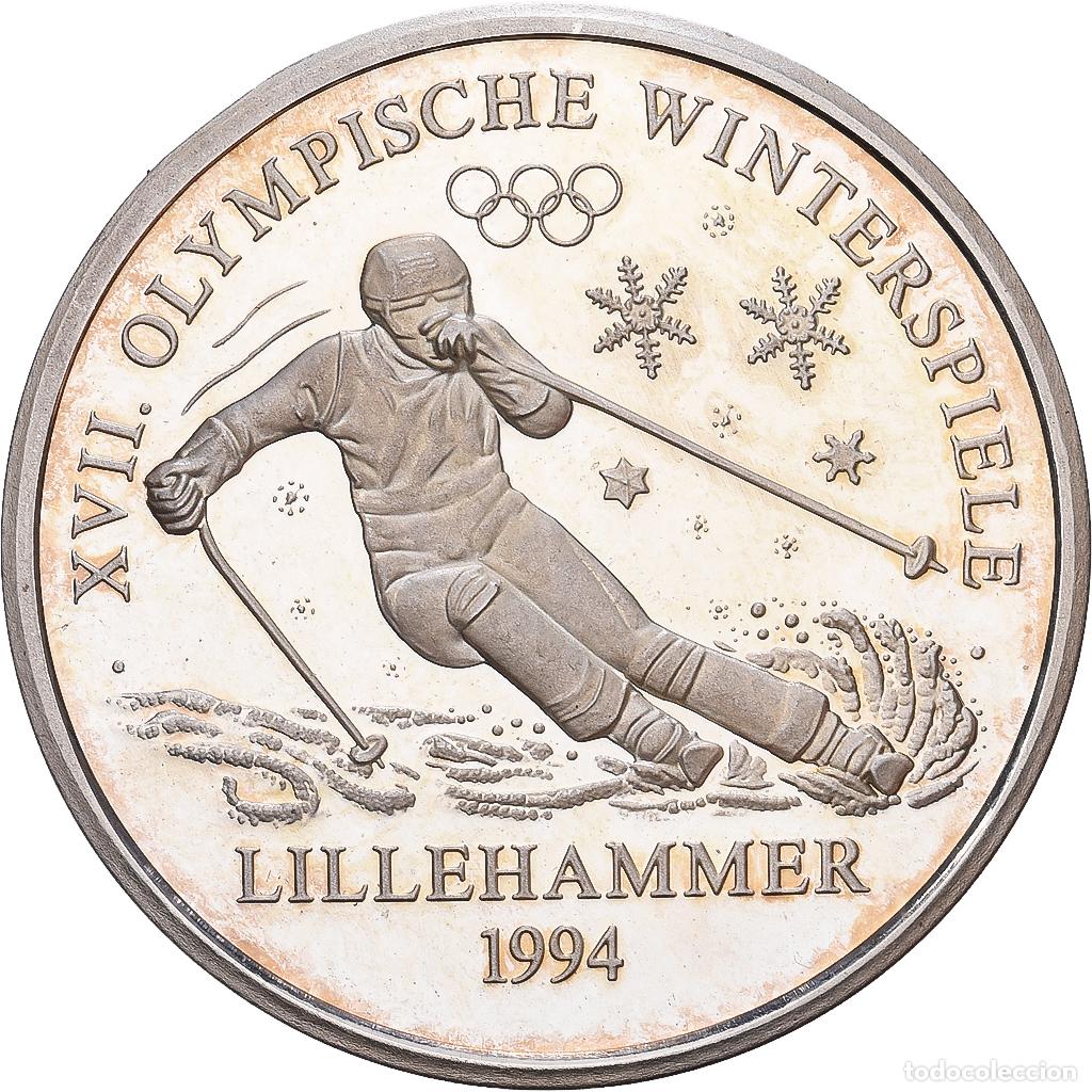 Medallas hist&oacute;ricas: [#1214569] Francia, medalla, Jeux Olympiques d'Hiver de Lillehammer, 1994, SC+, Plata
