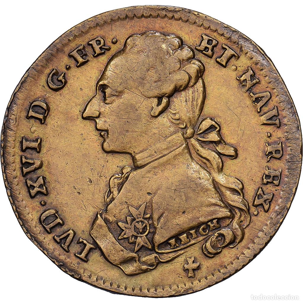 Medallas hist&oacute;ricas: [#1214577] Francia, zeton, Louis XVI, Optimo Principi, 1744, Lat&oacute;n, MBC