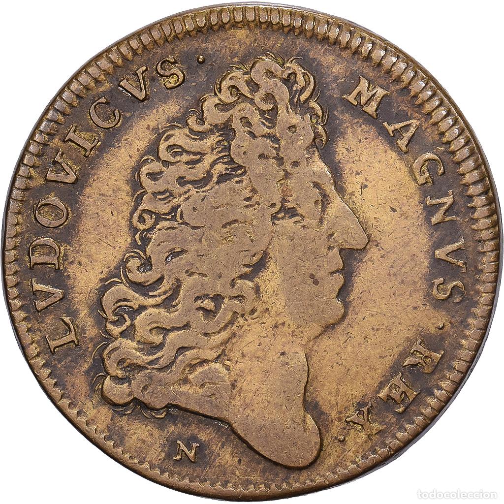Medallas hist&oacute;ricas: [#1214582] Francia, zeton, Louis XIV Le Grand, Lat&oacute;n, BC