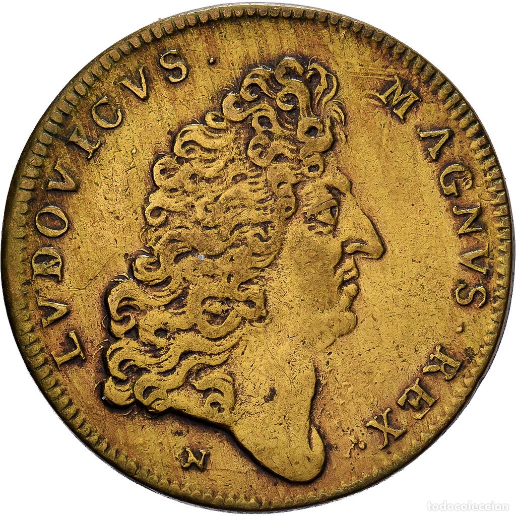 Medallas hist&oacute;ricas: [#1214624] Francia, zeton, Louis XIV, Prise de Cond&eacute;, Lat&oacute;n, MBC+, Feuardent:7385 var