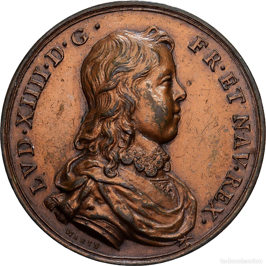 Medallas hist&oacute;ricas: [#1214636] Francia, medalla, Louis XIV et Anne d'Autriche, Bronce, Warin, Restrike, MBC