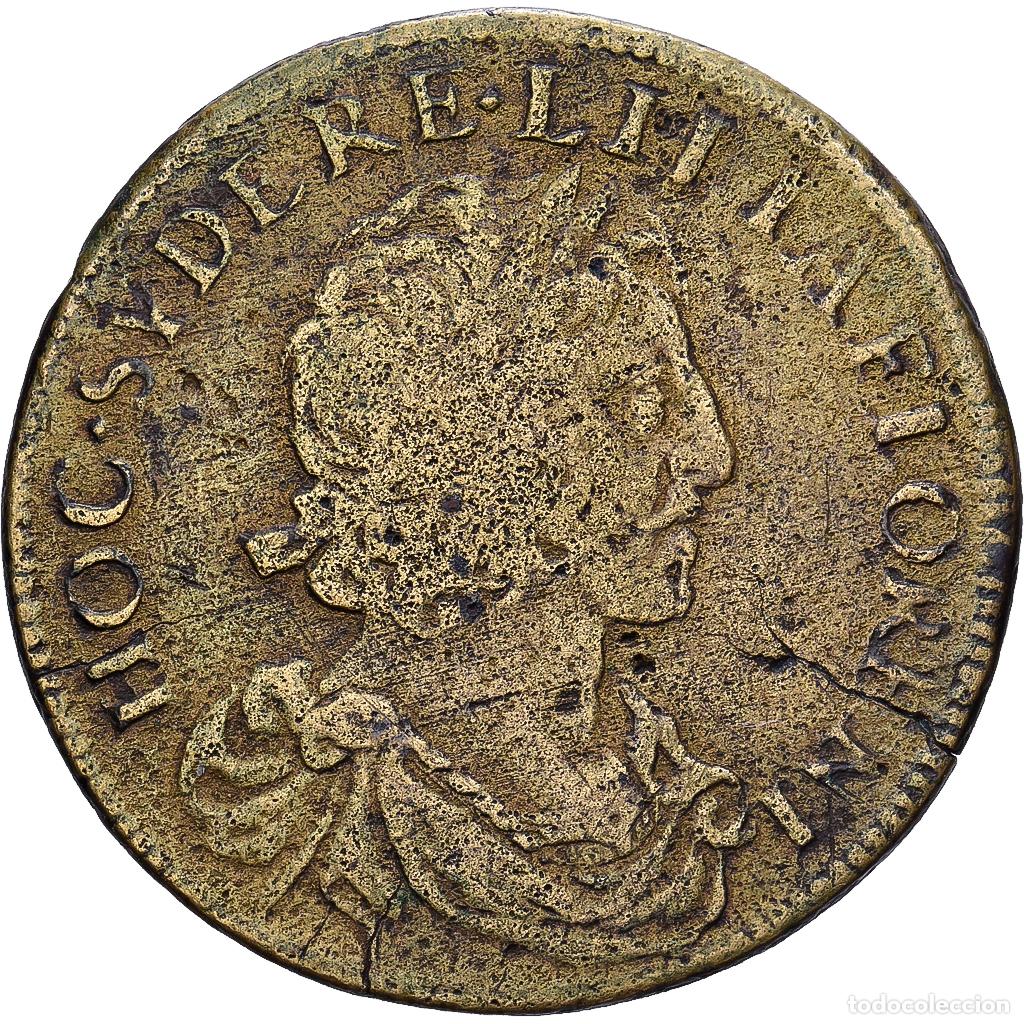 Medallas hist&oacute;ricas: [#1214639] Francia, zeton, Louis XIII, Jeton de Compte, Lat&oacute;n, BC+, Feuardent:12230 var.