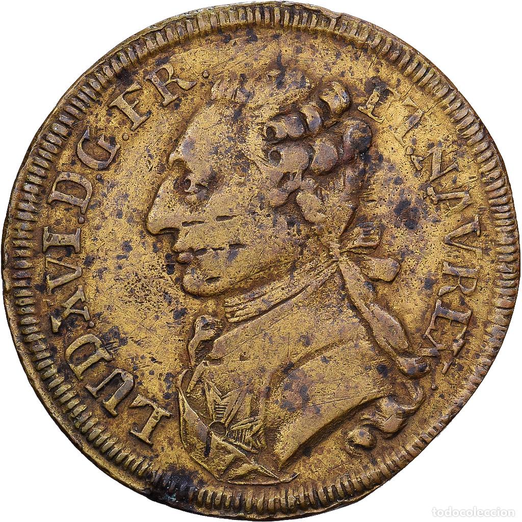 Medallas hist&oacute;ricas: [#1214643] Francia, zeton, Louis XVI, Optimo Principi, 1776, Lat&oacute;n, MBC