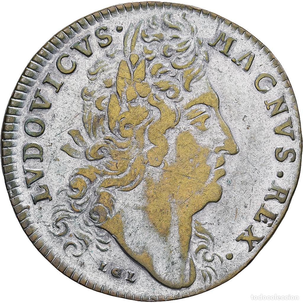 Medallas hist&oacute;ricas: [#1214646] Francia, zeton, Louis XIV, Comptabilit&eacute; des B&acirc;timents du roi, Silvered Brass
