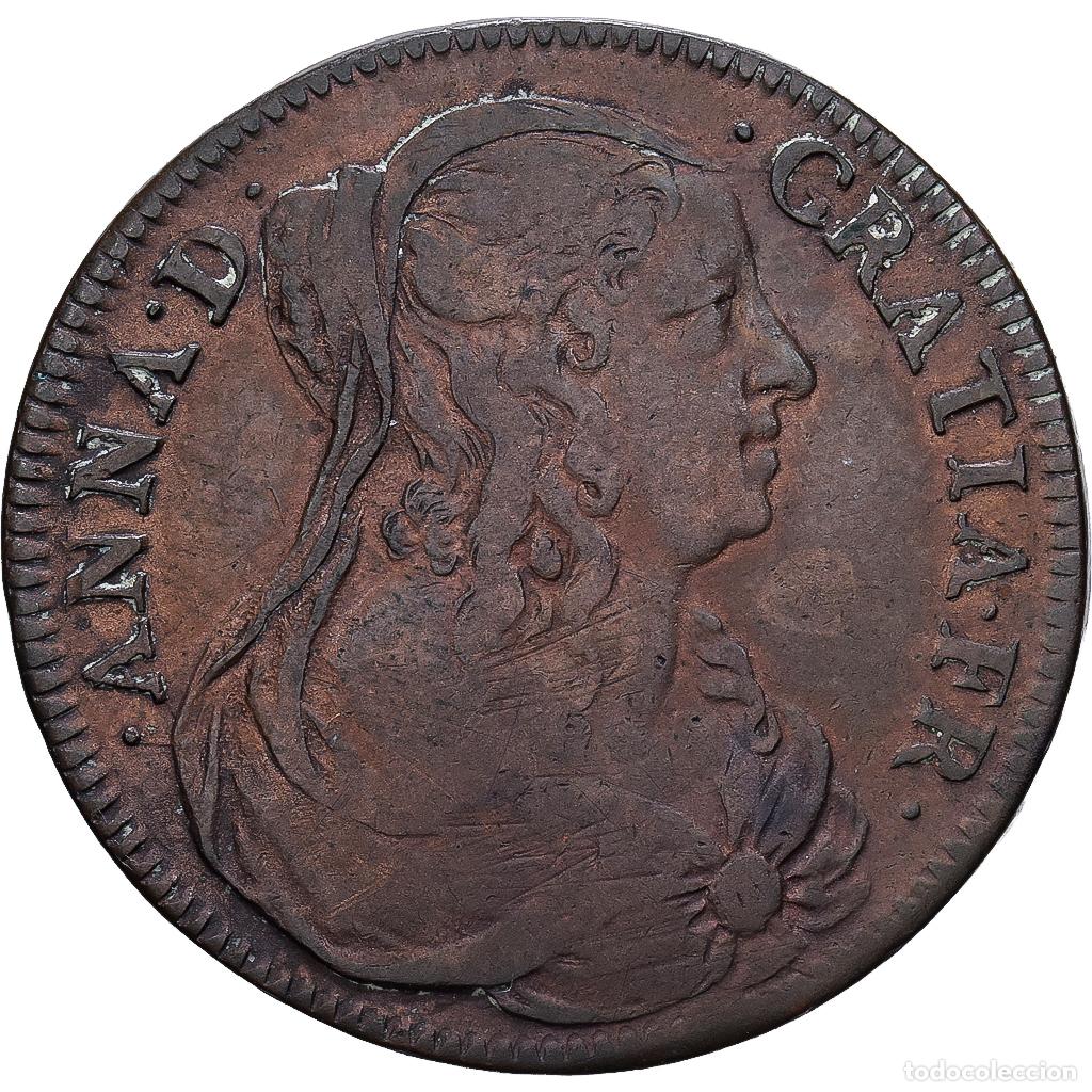 Medallas hist&oacute;ricas: [#1214644] Francia, zeton, Anne d'Autriche, Le Veuvage, 1655, Cobre, BC+, Feuardent:12398