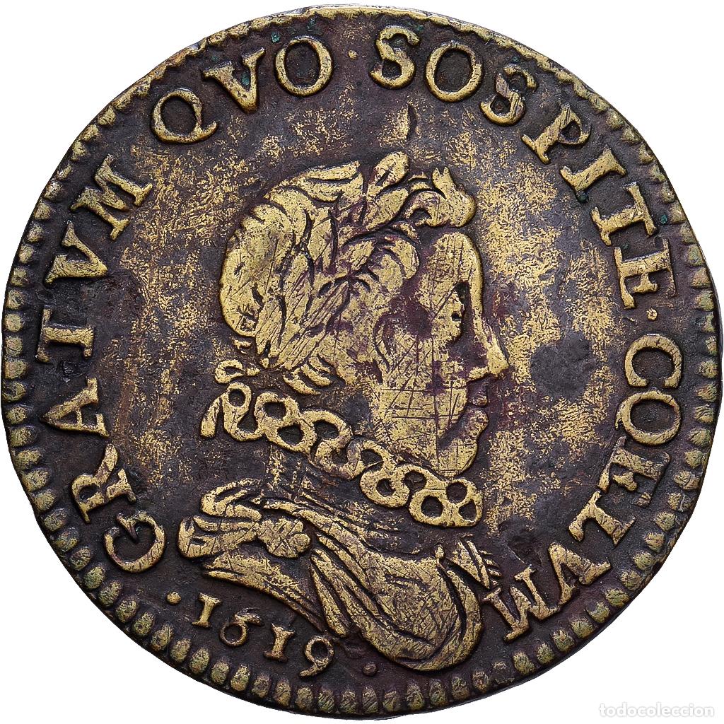 Medallas hist&oacute;ricas: [#1214650] Francia, zeton, Louis XIII, Remerciements au Roi, 1619, Lat&oacute;n, MBC