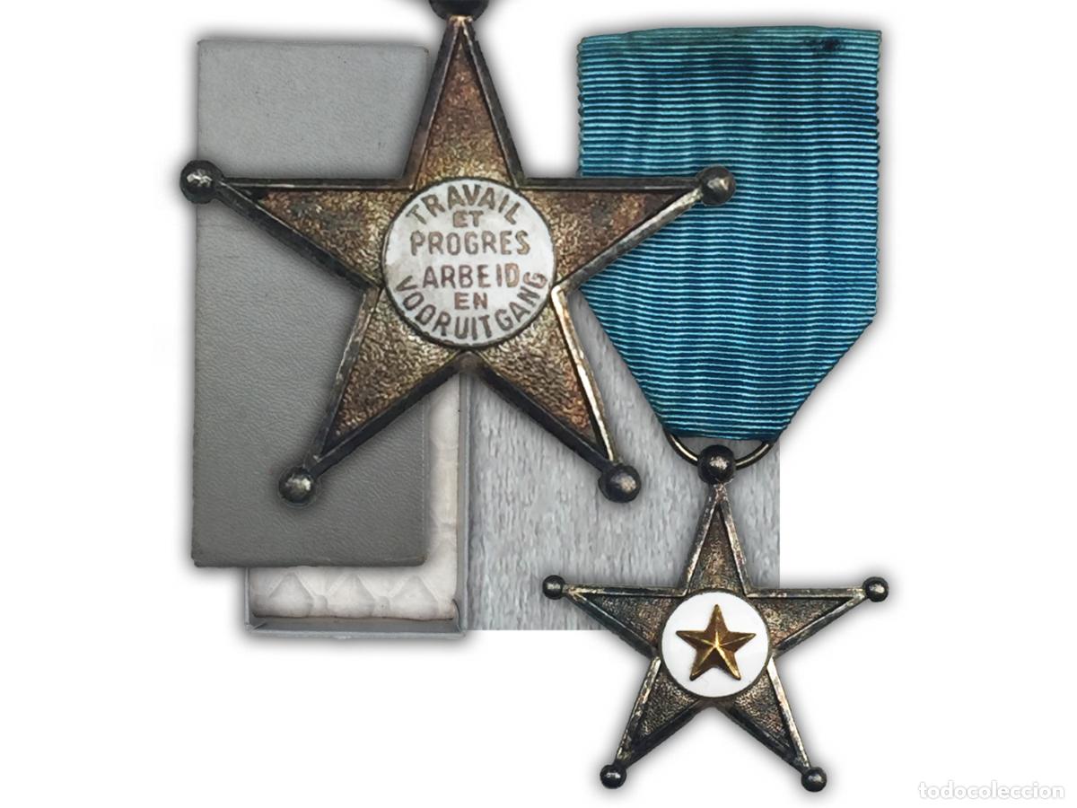 Medallas hist&oacute;ricas: TRES RARE RARE ETOILE DE SERVICE BILINGUE - CONGO BELGE ABL