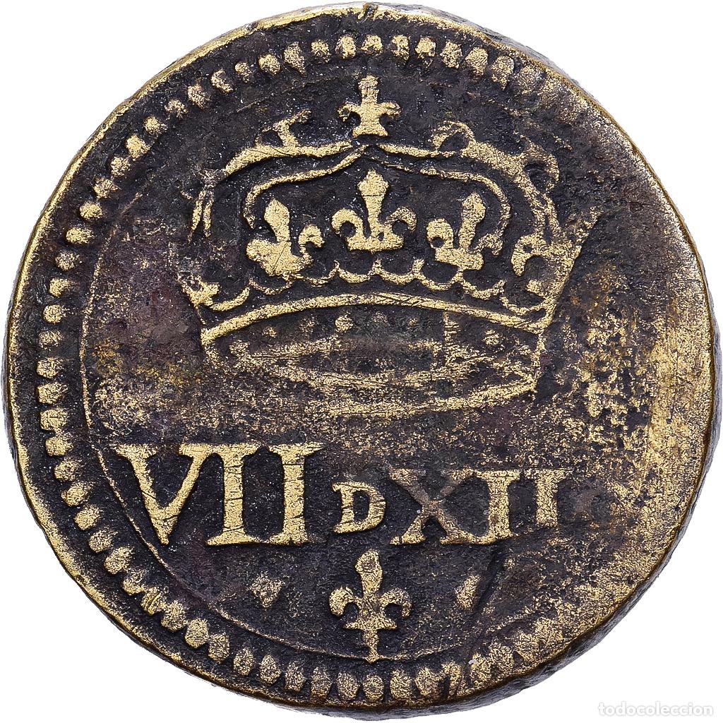 Medallas hist&oacute;ricas: [#1214659] Francia, Poids mon&eacute;taire, 1/4 &Eacute;cu, 16th-17th Centuries, Lat&oacute;n, MBC