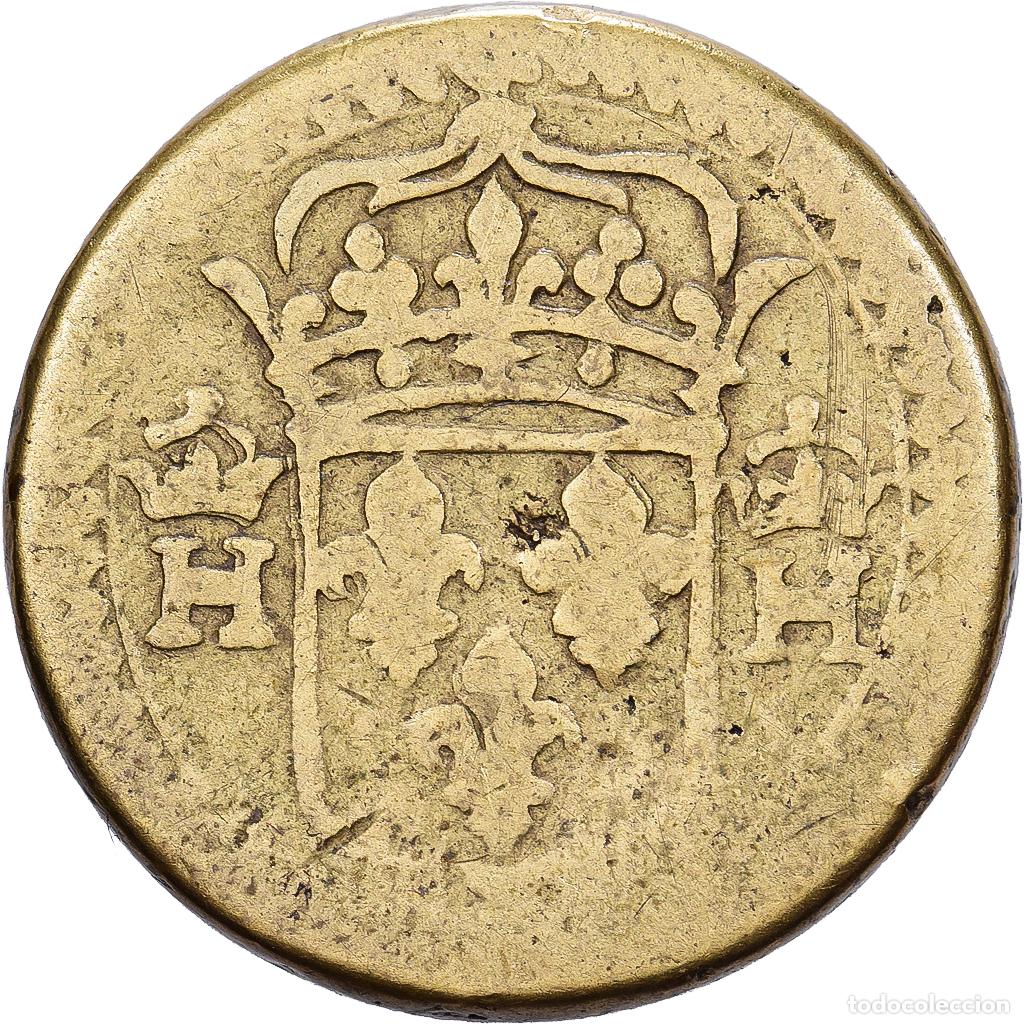 Medallas hist&oacute;ricas: [#1214673] Francia, Poids mon&eacute;taire pour le teston, Henri II ou Henri III, Lat&oacute;n, BC+