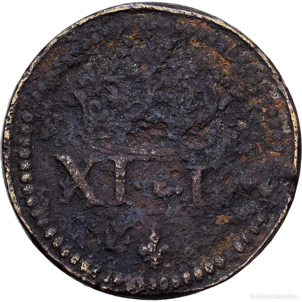 Medallas hist&oacute;ricas: [#1214705] Francia, Poids Mon&eacute;taire, Franc de Forme Circulaire, Henri III, Lat&oacute;n, BC+