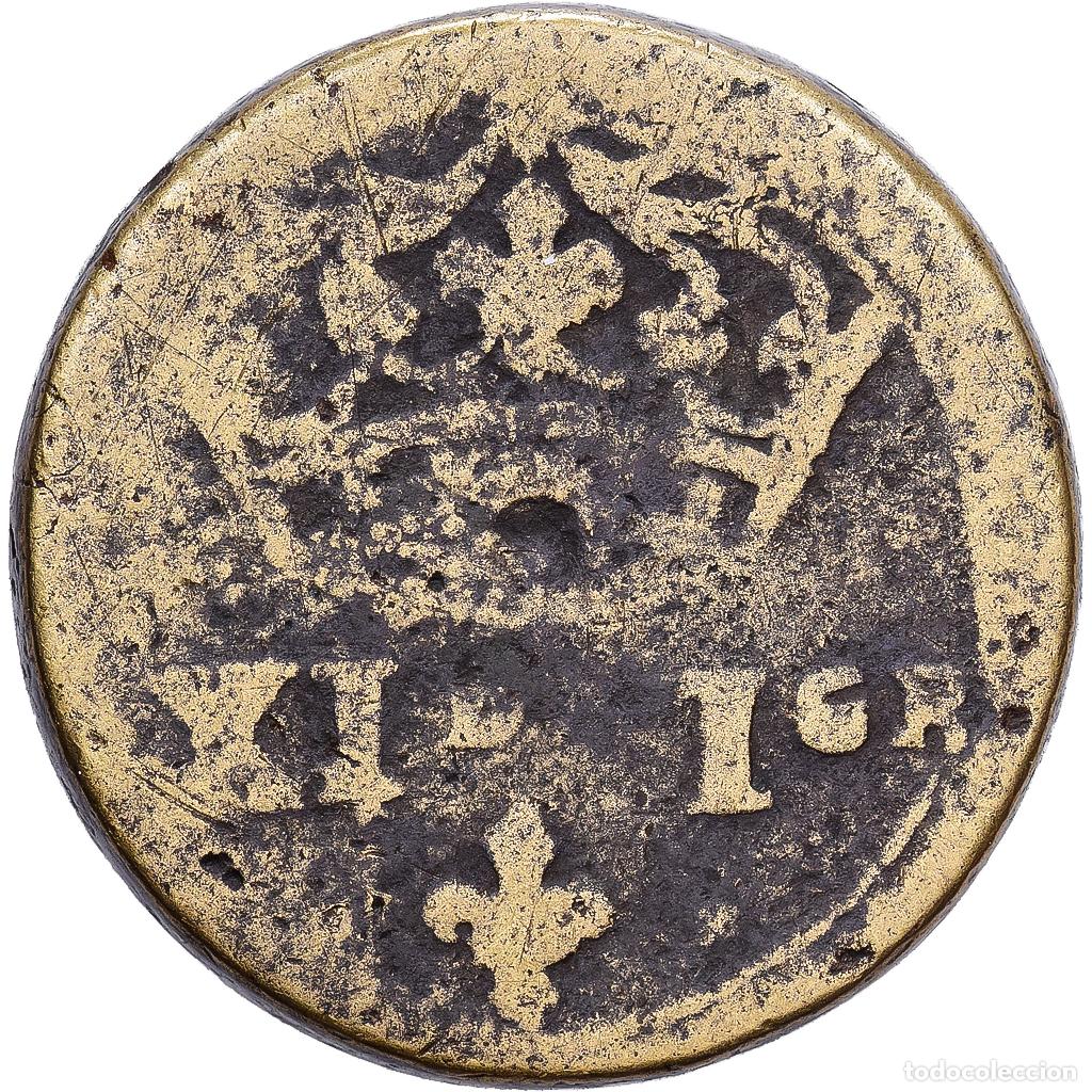 Medallas hist&oacute;ricas: [#1214704] Francia, Poids Mon&eacute;taire, Franc de Forme Circulaire, Henri III, Lat&oacute;n, BC