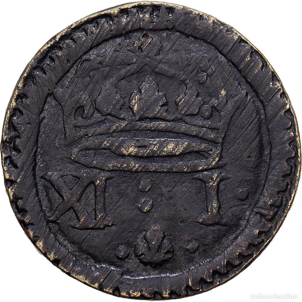 Medallas hist&oacute;ricas: [#1214706] Francia, Poids Mon&eacute;taire, Franc de Forme Circulaire, Henri III, Lat&oacute;n, BC+