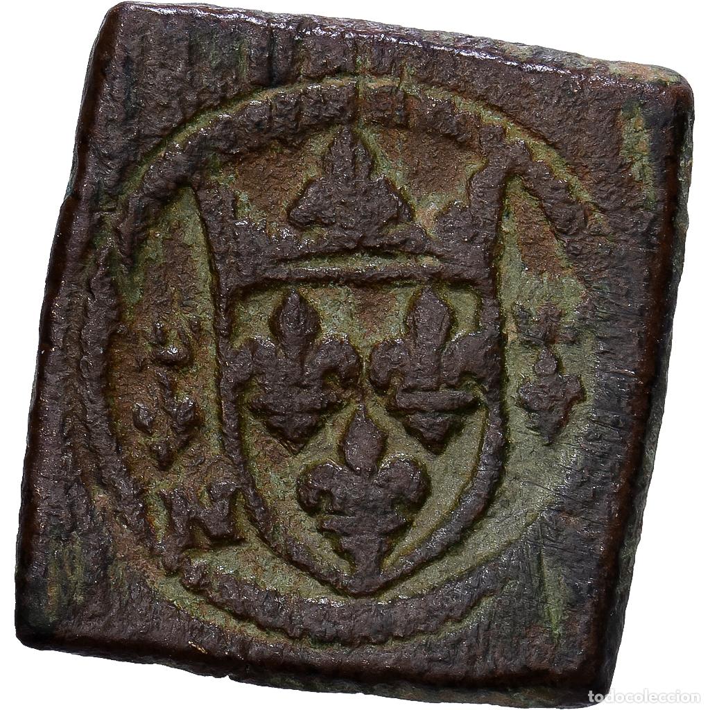 Medallas hist&oacute;ricas: [#1214754] Francia, Poids Mon&eacute;taire, Ecu d'Or &agrave; la Couronne, Cobre, BC+