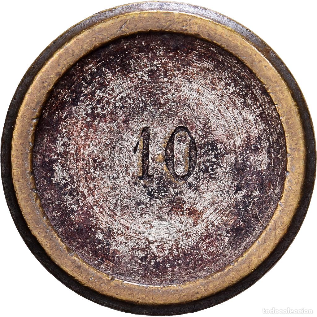 Medallas hist&oacute;ricas: [#1214772] Francia, Poids Mon&eacute;taire, D&eacute;cagramme, Lat&oacute;n, MBC+