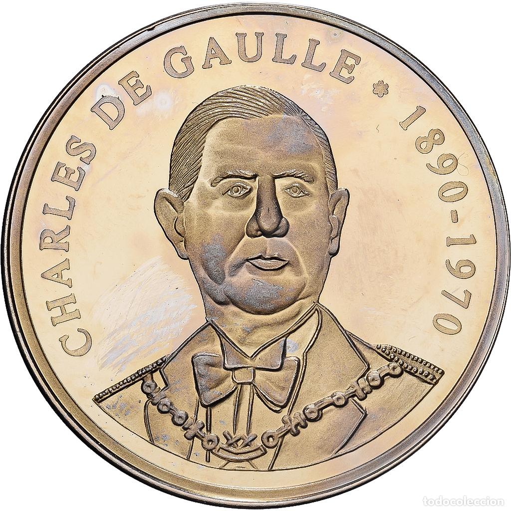 Medallas hist&oacute;ricas: [#1214810] Francia, medalla, G&eacute;n&eacute;ral de Gaulle, Pr&eacute;sident de la R&eacute;publique, Copper