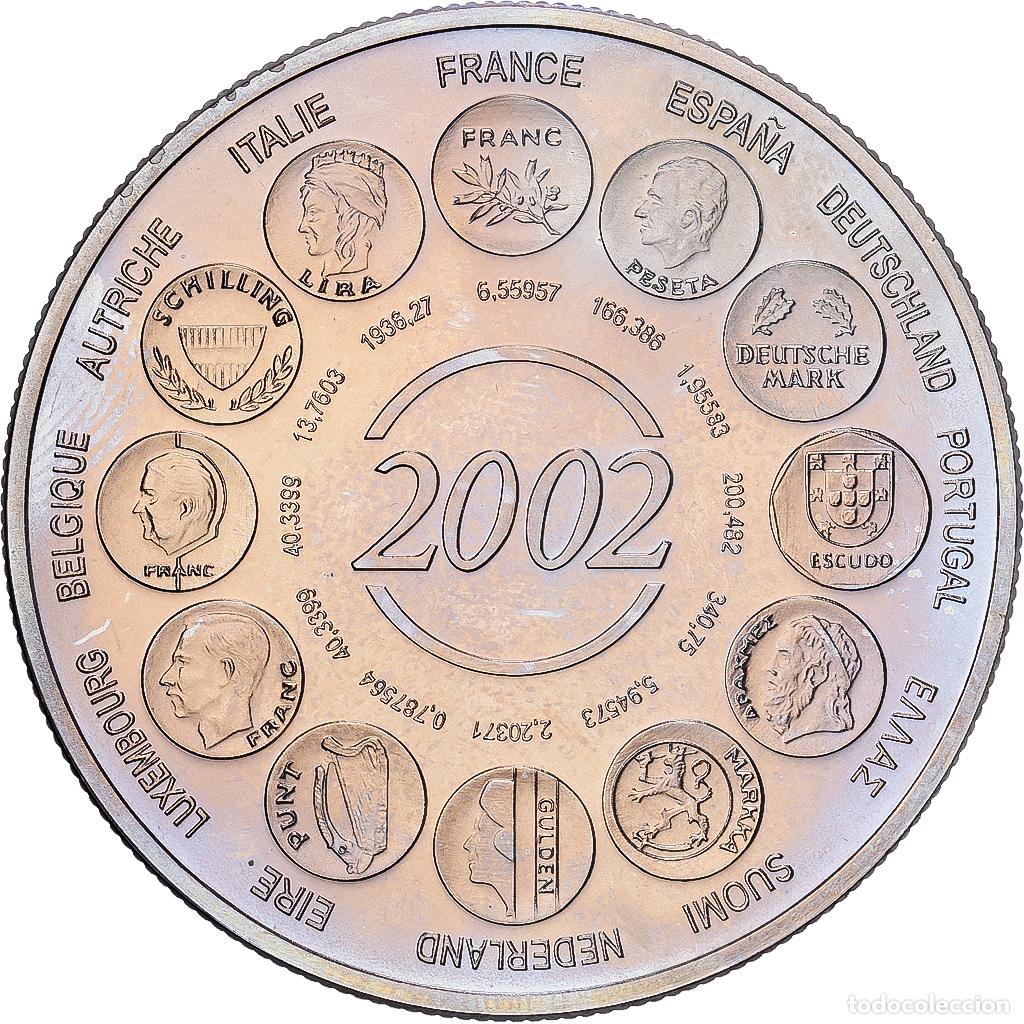 Medallas hist&oacute;ricas: [#1214806] Francia, medalla, L'Europe, Naissance de l'Euro Fiduciaire, 2002, Cobre -