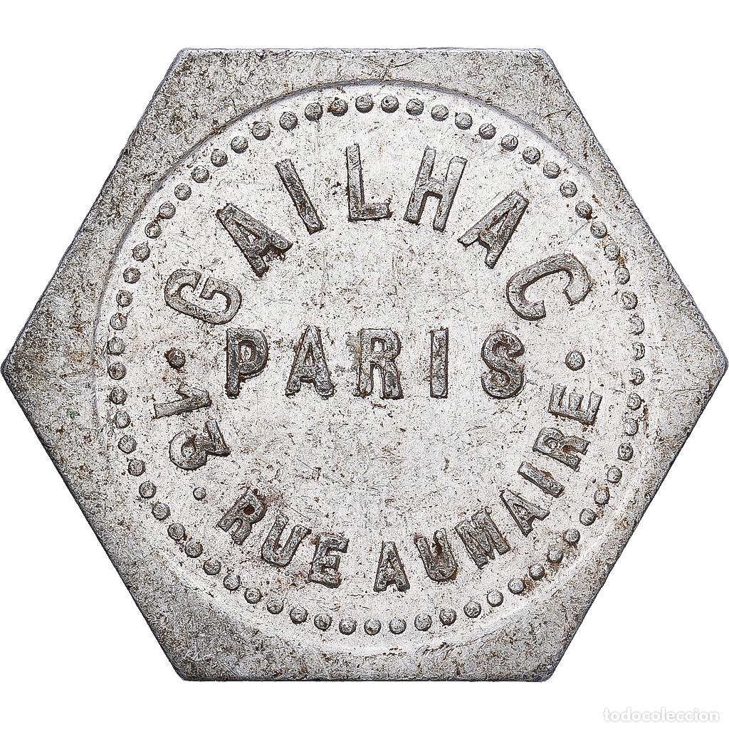 Medallas hist&oacute;ricas: [#1214830] Francia, zeton, Paris, Gailhac, Bon pour une danse, Aluminio, MBC