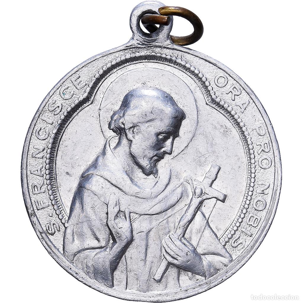 Medallas hist&oacute;ricas: [#1214866] Francia, medalla, Saint Fran&ccedil;ois d'Assise, Aluminio, EBC