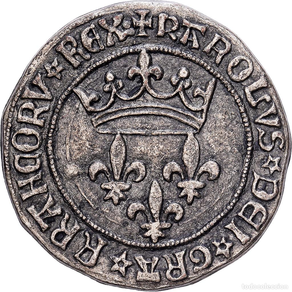 Medallas hist&oacute;ricas: [#1214899] Francia, zeton, Collection BP, Gros Charles VII, Cobre, EBC