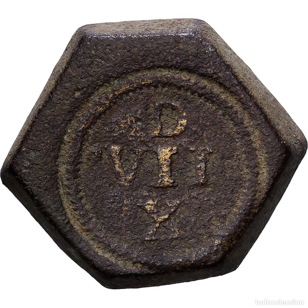Medallas hist&oacute;ricas: [#1214915] Francia, Poids Mon&eacute;taire, Teston, Bronce, BC+