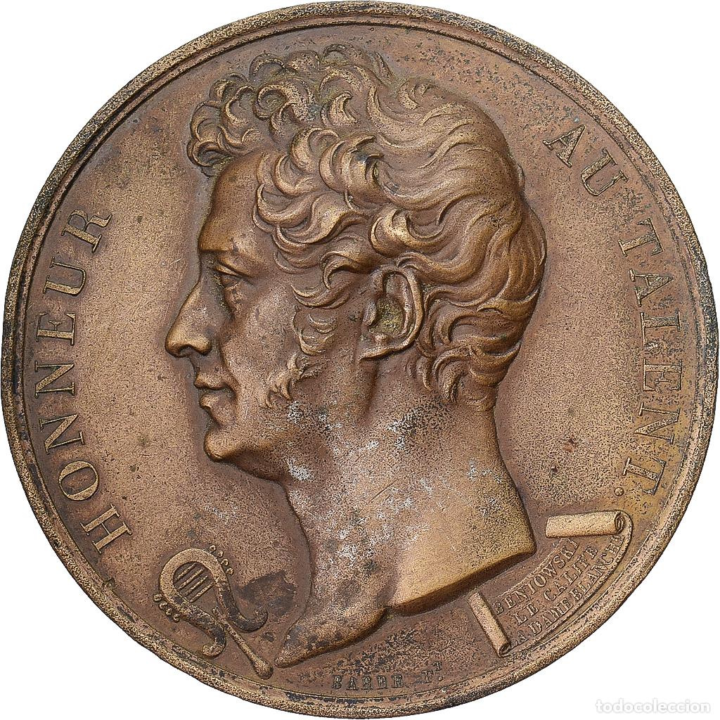 Medallas hist&oacute;ricas: [#1214927] Francia, medalla, Musique, Mort de Boieldieu, 1826, Bronce, Barre, MBC+