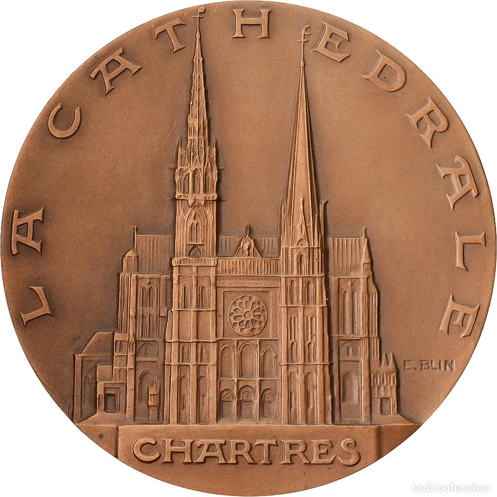 Medallas hist&oacute;ricas: [#1214926] Francia, medalla, Cath&eacute;drale de Chartres, Championnat du Monde de Vol &agrave; Voile